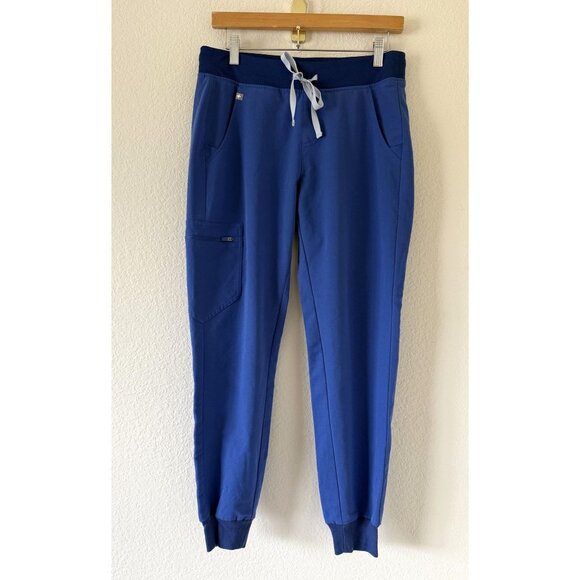 Figs Pants - Figs women's Zamora Blue Scrub Jogger Pants Small Technical Collection Workwear